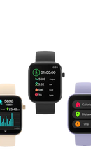 Smartwatches displaying fitness data.