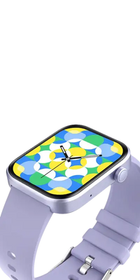 Lavender smartwatch.
