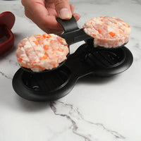 BurgerPress Pro: Multifunctional Patty Mold - Black Red