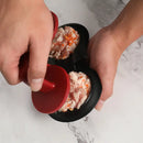 BurgerPress Pro: Multifunctional Patty Mold - Black Red