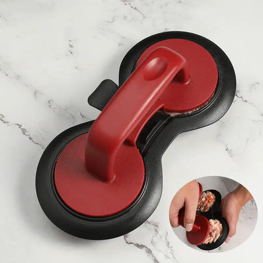 BurgerPress Pro: Multifunctional Patty Mold - Black Red