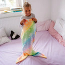 New Night Glow Mermaid Tail Blanket Soft Flannel Fleece Wearable Companion Cute Kids Blankets for All Seasons