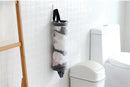 1pc Grey Sundries Bag Storage Wall Mount Mesh Plastic Bags Dispenser Hanging Reused Storage Pouch Trash Bags Kitchen
