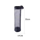 1pc Grey Sundries Bag Storage Wall Mount Mesh Plastic Bags Dispenser Hanging Reused Storage Pouch Trash Bags Kitchen