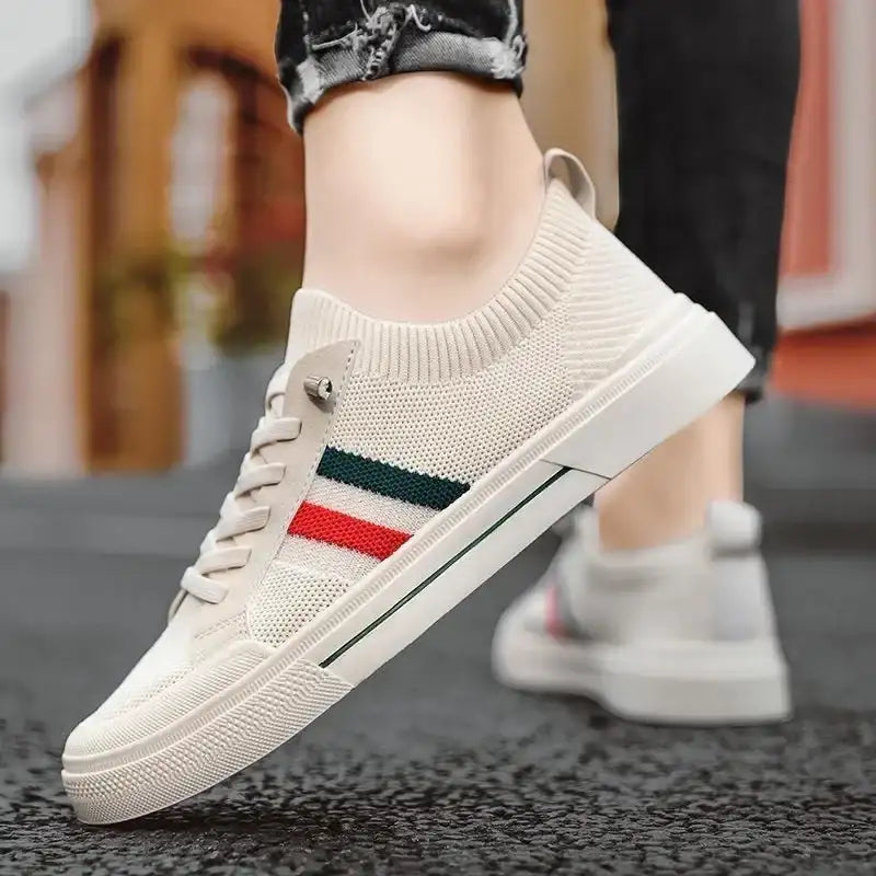 Sweet Beige Knit Shoes Summer Mesh for Him