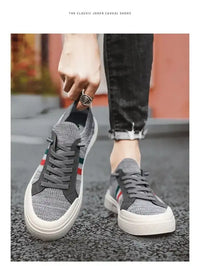 Breathable Men’s Shoes Summer Mesh Board Shoes Soft Soled Outdoor Casual Sports Shoes Trend Men Sneakers Slip-on Canvas
