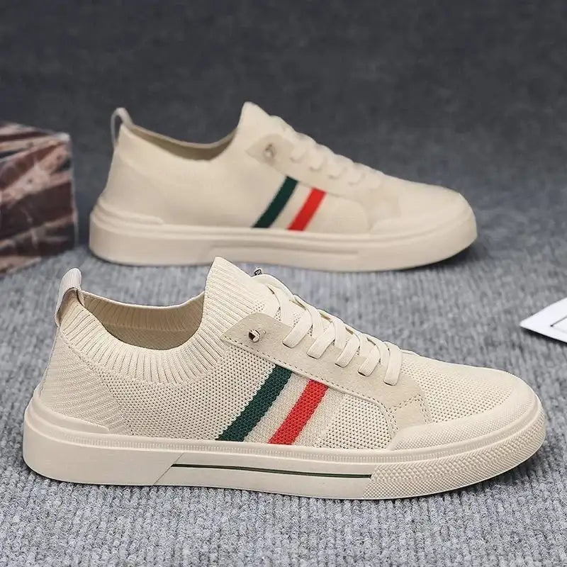Sweet Beige Knit Shoes Summer Mesh for Him