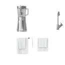 Stainless steel blender.