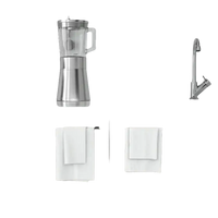 Stainless steel blender.