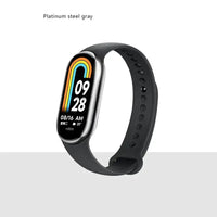 MiBand 8 Sport Silicone Strap - Waterproof Accessory - Platinum Steel Gray / For Xiaomi Mi Band 8