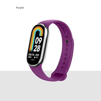 MiBand 8 Sport Silicone Strap - Waterproof Accessory - Pueple / For Xiaomi Mi Band 8