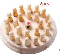 Children’s Wooden Educational Toys Memory Chess Kid Early Education Toys - 2pcs White