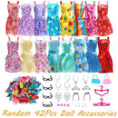 Doll clothes and accessories set.