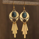 Retro Tassel Metal Earrings - Global Chic Style - Gold