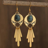 Retro Tassel Metal Earrings - Global Chic Style - Gold