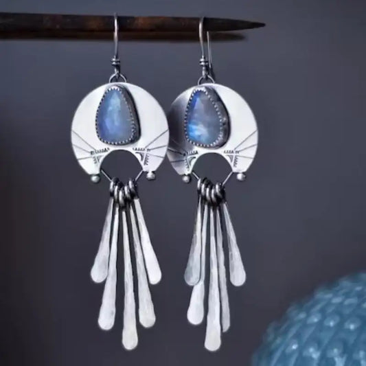 Retro Tassel Metal Earrings - Global Chic Style