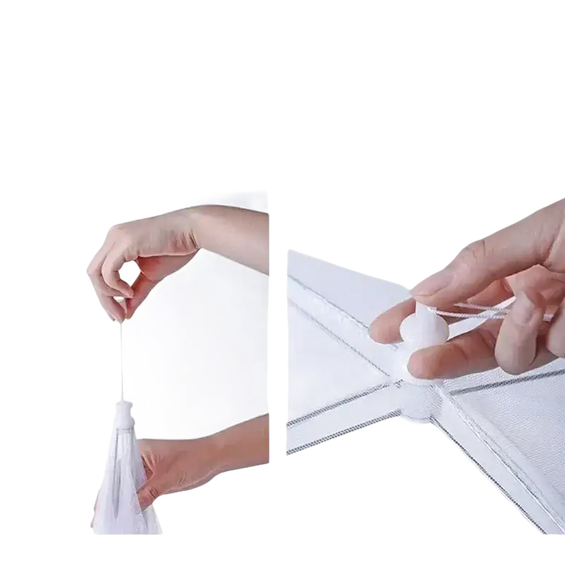 Usage instructions for a food cover.