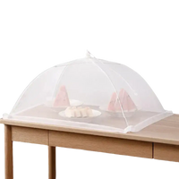 White mesh food cover.