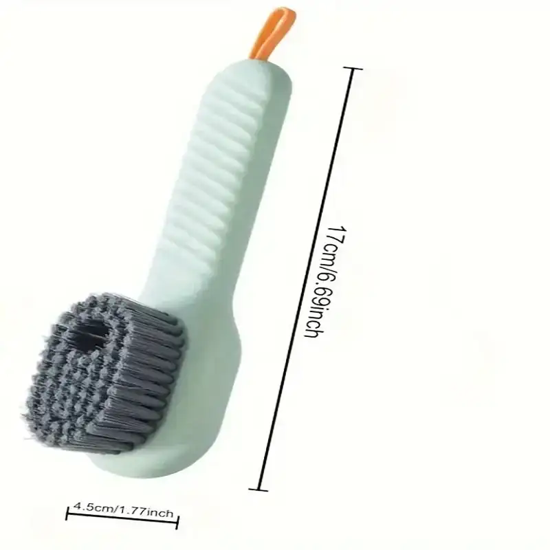 1pc Multi-function automatic spot shoe brush soft hair hand pressure hanging hole suitable for clothing carpet plastic