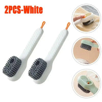 1pc Multi-function automatic spot shoe brush soft hair hand pressure hanging hole suitable for clothing carpet plastic