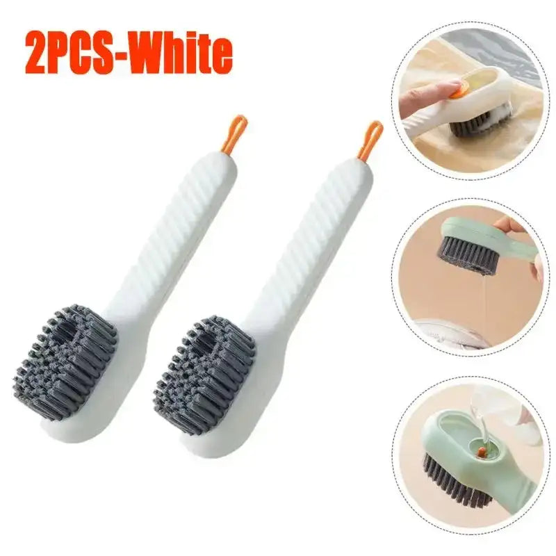 1pc Multi-function automatic spot shoe brush soft hair hand pressure hanging hole suitable for clothing carpet plastic