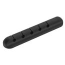 Black five-channel cable organizer.