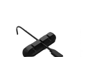 Black cable management clip.