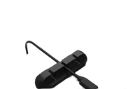 Black cable management clip.