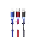 Cable organizer with three charging cables.