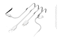 Cable organizer with white charging cables.