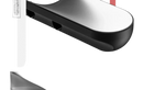 Sleek black and silver device.