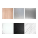 Variety of panel materials.