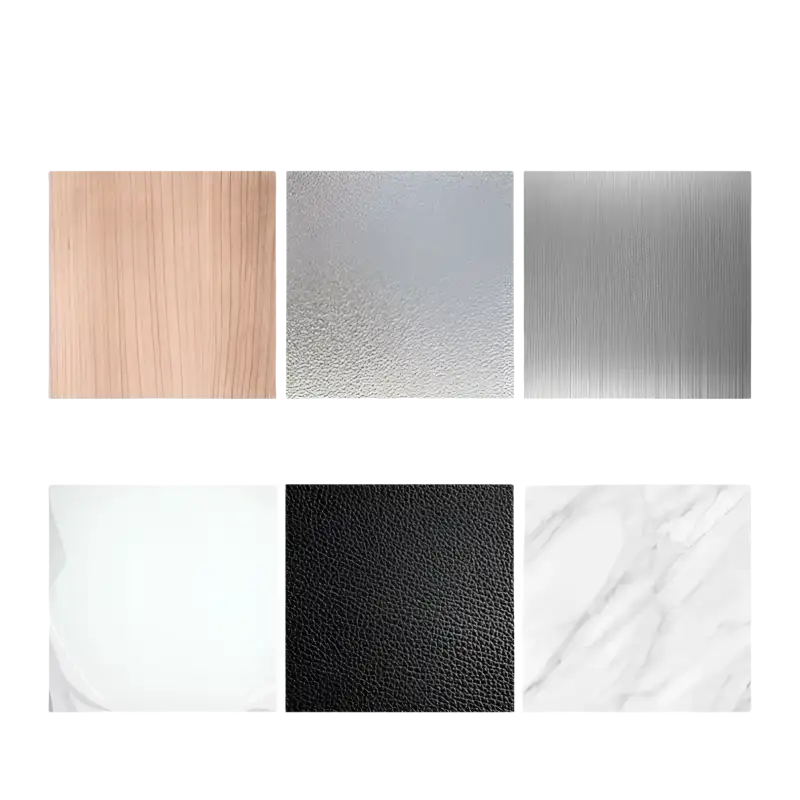 Variety of panel materials.