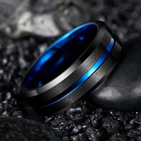 Tungsten 8mm Wide Vacuum Plated Men’s Ring