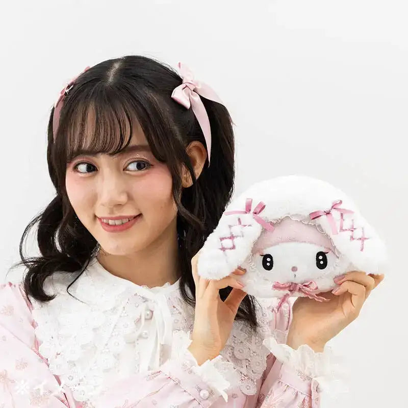 Kuromi Bunny Pouch Melody Plush Head Doll Storage