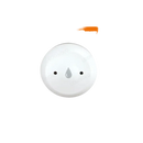 White, round smart sensor.