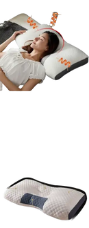 Ergonomic cervical pillow.