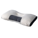 Ergonomic neck pillow with a recessed center.