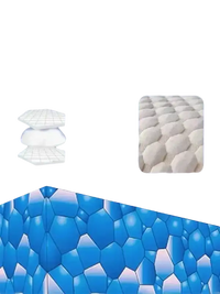 Water cube technology mattress layers.