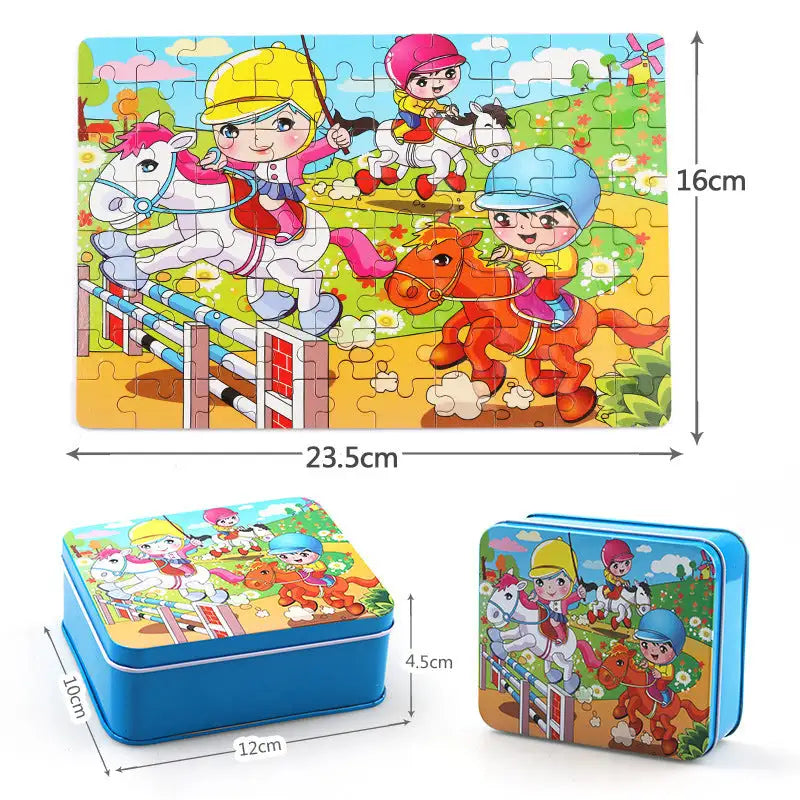 Neigh Way This Wooden Animal Puzzle Set is Too Cute