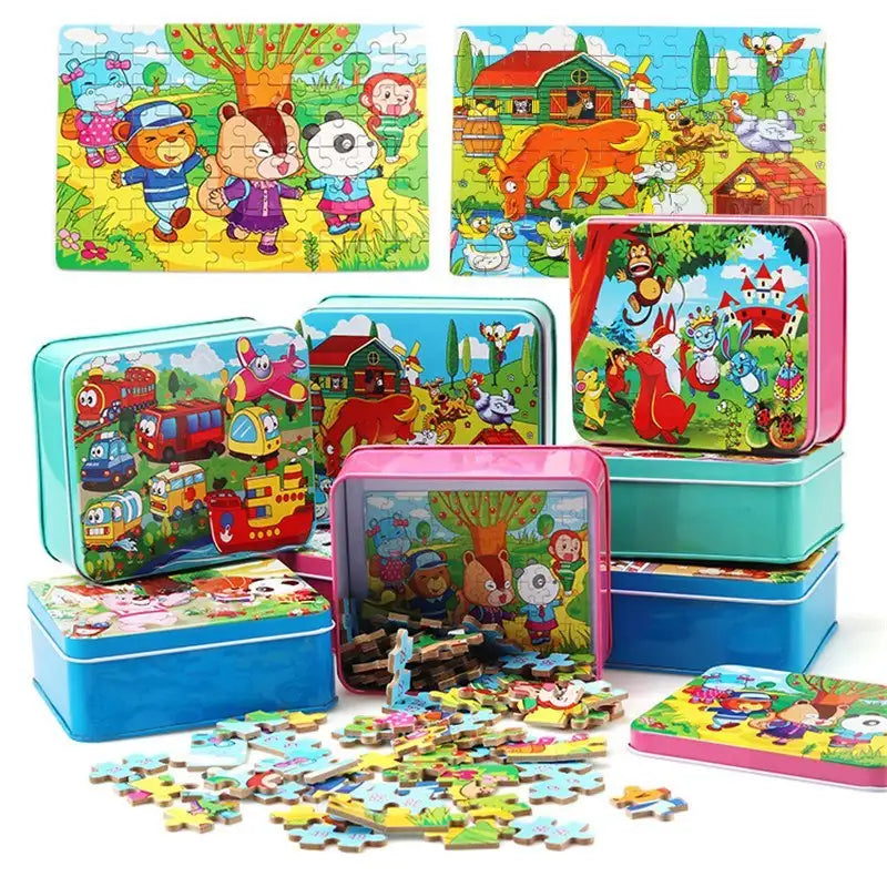 Neigh Way This Wooden Animal Puzzle Set is Too Cute