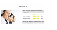 Customer feedback request.