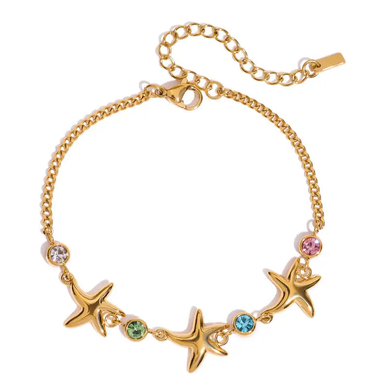 Ocean Treasures Gold Starfish Elegance