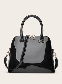 Sparkle Tote Messenger Bag - Black