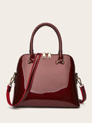 Sparkle Tote Messenger Bag - Wine Red