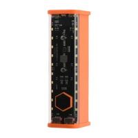 Orange rectangular LED light panel.