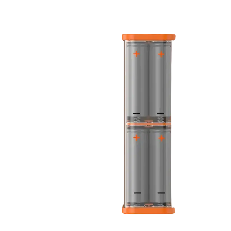 Battery holder with installation instructions.