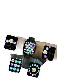 Smartwatch with customizable UI options.