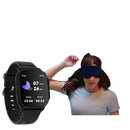 Black smartwatch with sleep tracking.