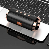 AquaSound 9D: Waterproof Bluetooth Stereo Speaker - Black